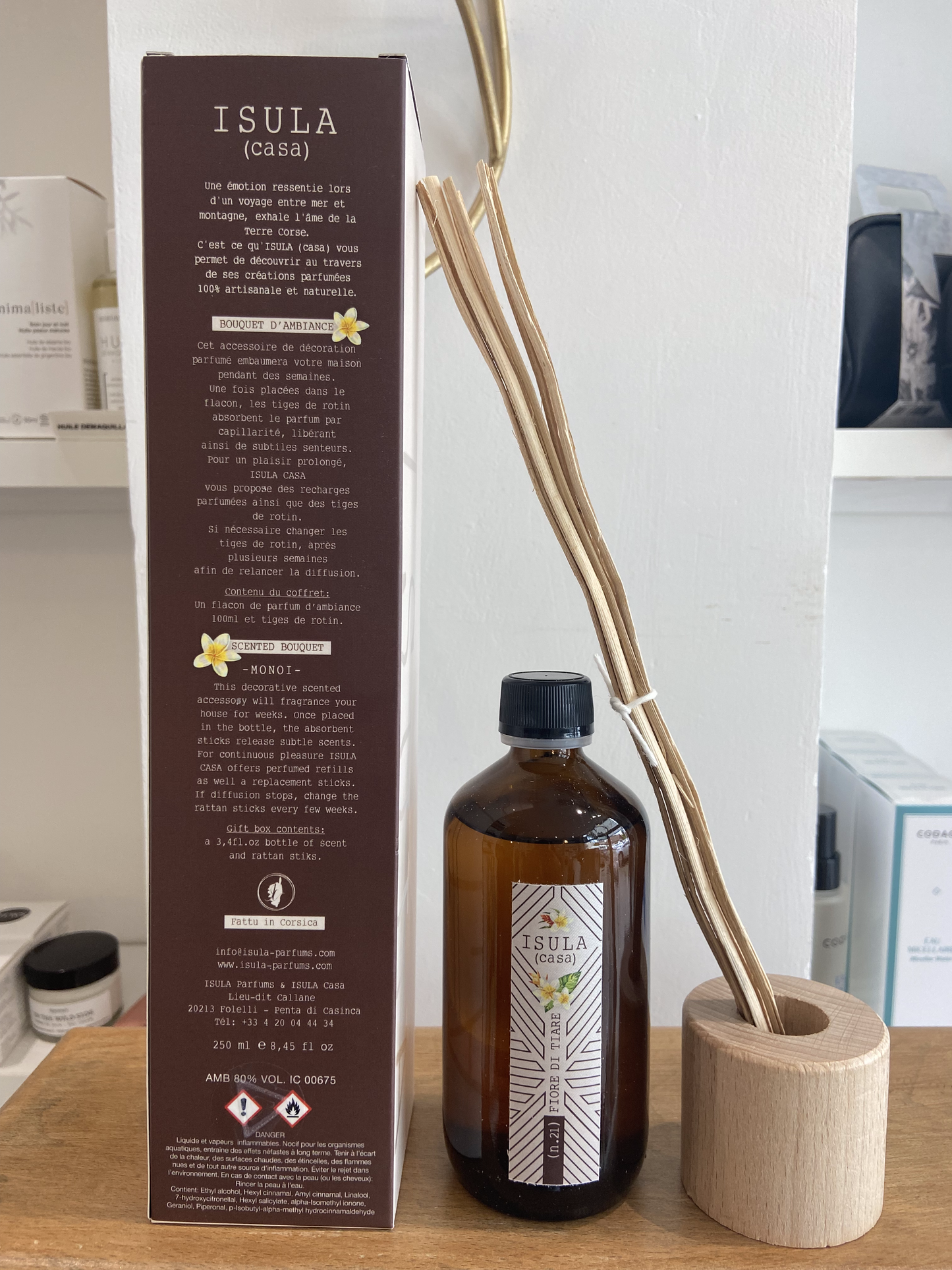 Bouquet parfumé Fleur de Tiaré Monoï 250ml - ISULA